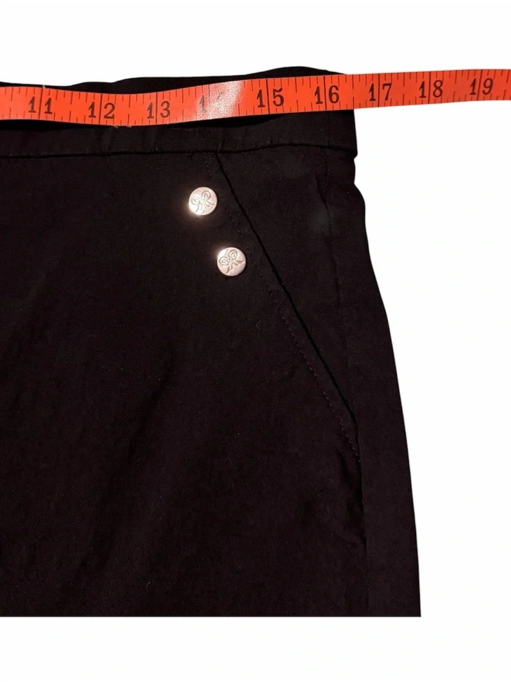 Rafaella Black Skort with Button Accents - M